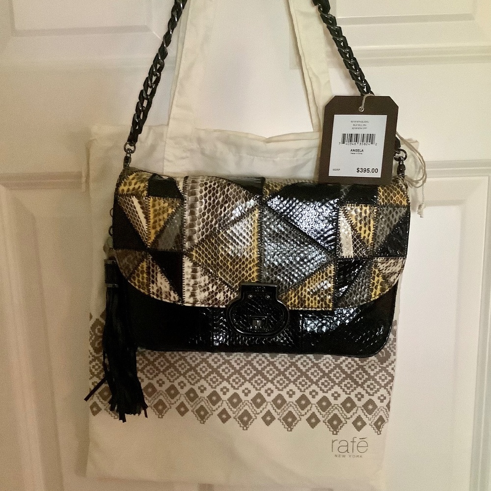 Rafe New York Snakeskin Purse